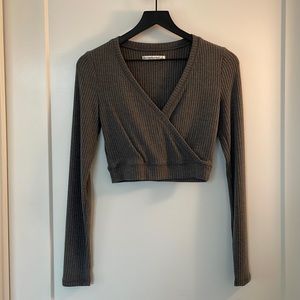 Abercrombie and Fitch crop long-sleeve top